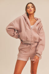 CARMEN OVERSIZED ZIPUP JACKET AND SHORT SET