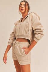 CARMEN OVERSIZED ZIPUP JACKET AND SHORT SET