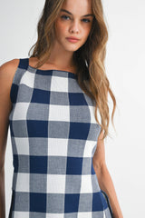MARIE GINGHAM KNIT TOP