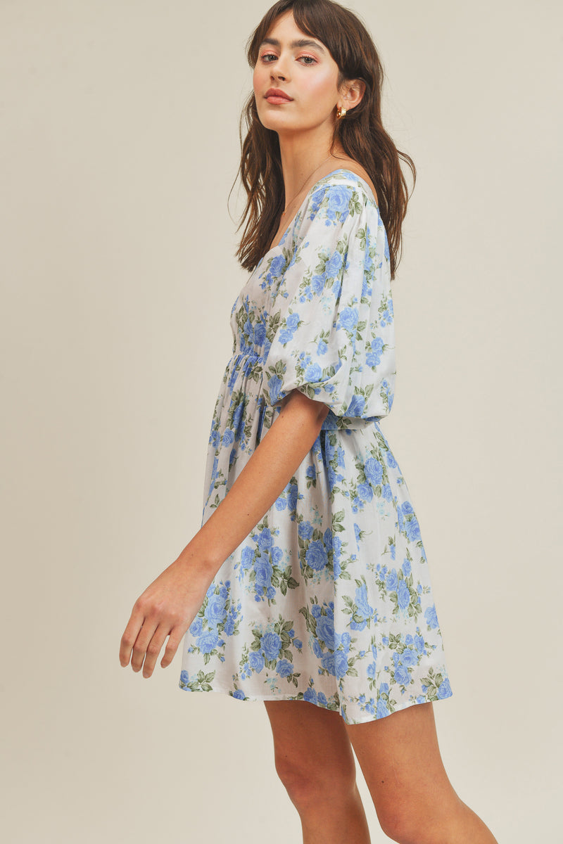 PAISLEIGH FLORAL PUFF DRESS