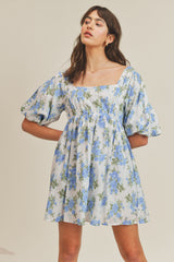 PAISLEIGH FLORAL PUFF DRESS