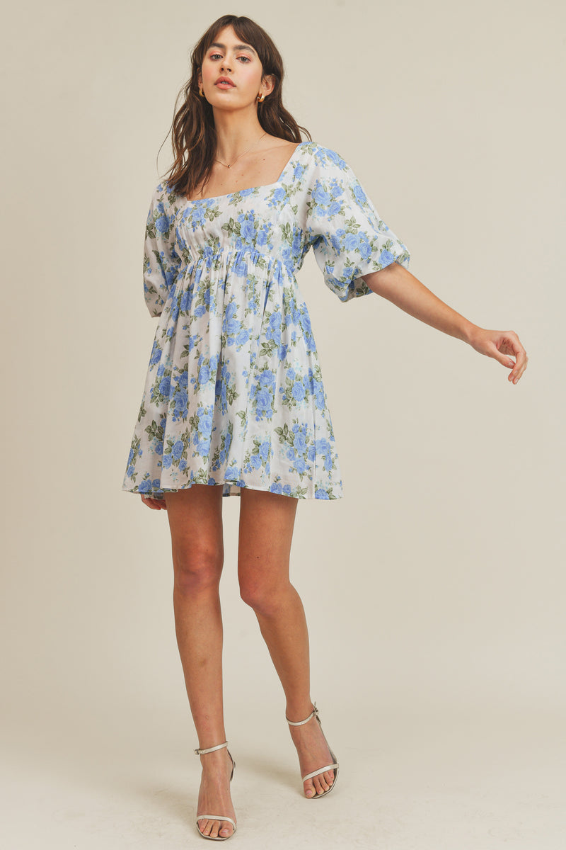 PAISLEIGH FLORAL PUFF DRESS