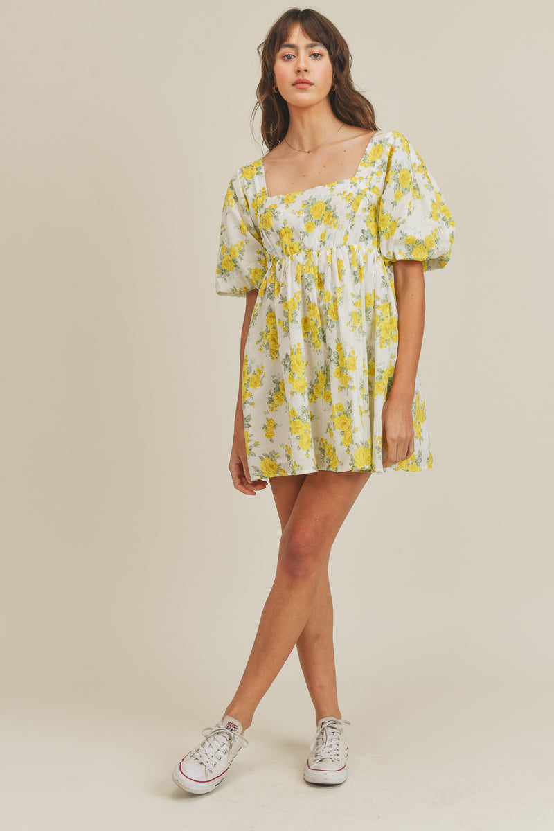 PAISLEIGH FLORAL PUFF DRESS