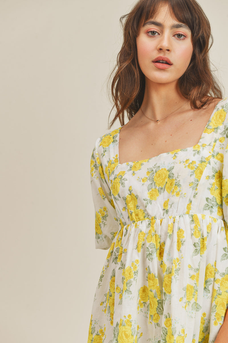 PAISLEIGH FLORAL PUFF DRESS