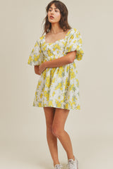 PAISLEIGH FLORAL PUFF DRESS