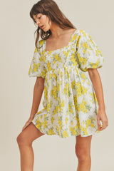 PAISLEIGH FLORAL PUFF DRESS