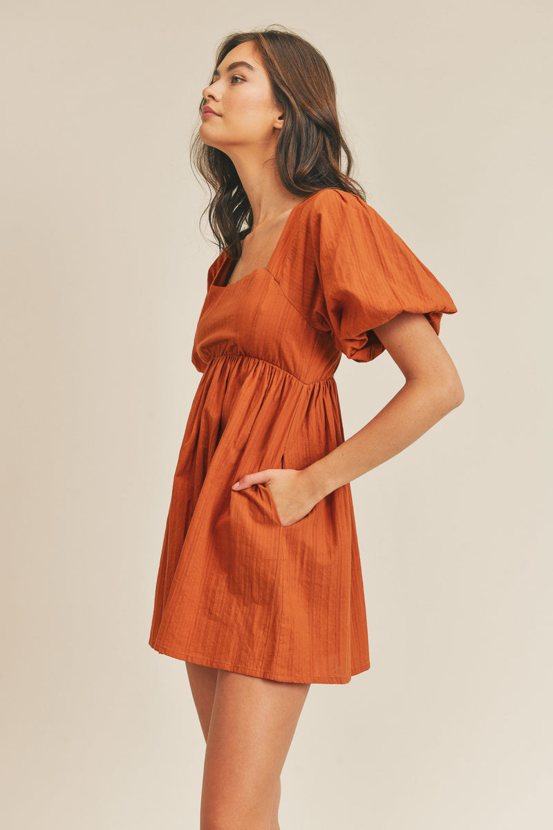 OAKLEIGH PUFF SLEEVE MINI DRESS