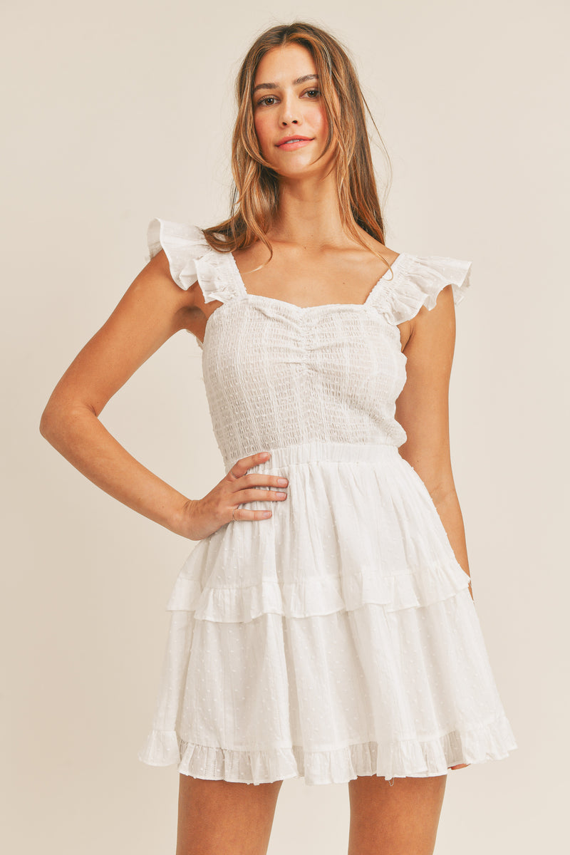 BELEN RUFFLE MINI DRESS