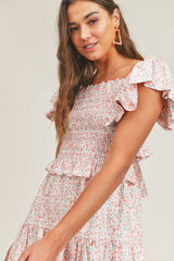 MAVIS RUFFLE DETAIL MINI DRESS