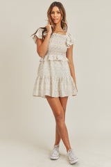 MAVIS RUFFLE DETAIL MINI DRESS