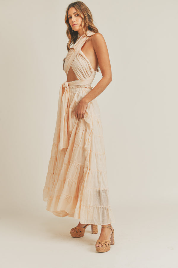 ZORA TIE AROUND THE TOP MAXI DRESS