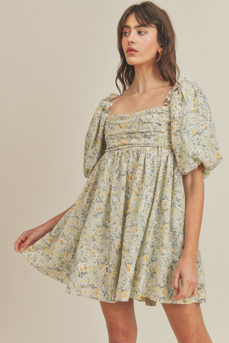 MELINA PUFF SLEEVE DRESS