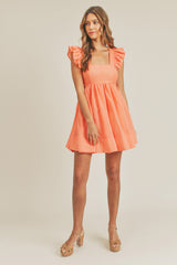 BROOKLYNN RUFFLE SLEEVELESS MINI DRESS