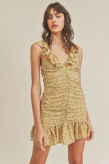 CECELIA RUFFLE NECK DRESS