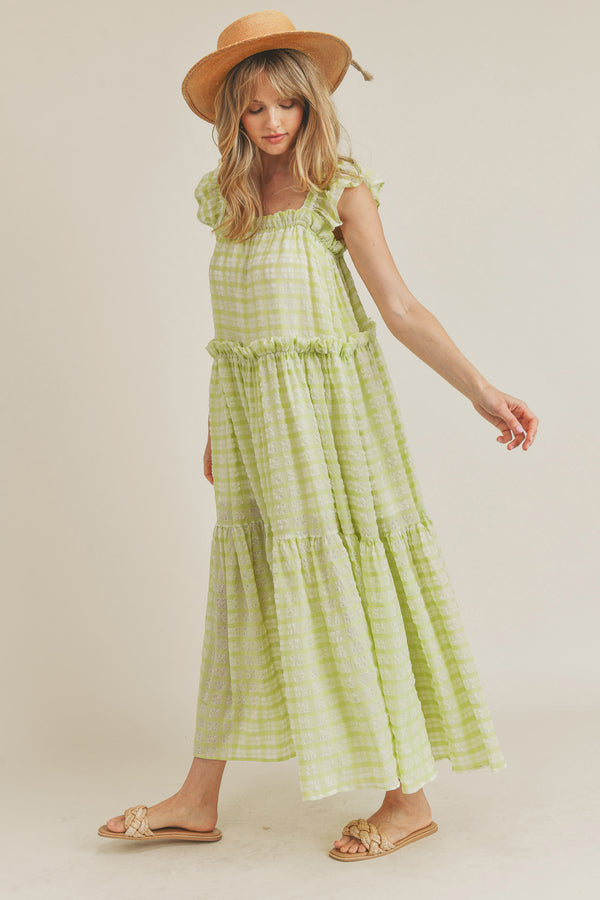 ELISA TIERED MIDI DRESS