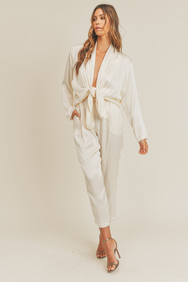 ALINIA FRONT TIED JUMPSUIT