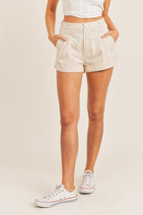 SASHA COTTON ROLL UP SHORTS