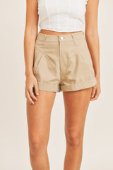 SASHA COTTON ROLL UP SHORTS