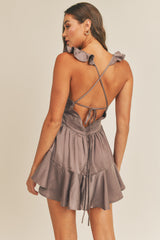 GWENDOLYN RUFFLE DETAIL ROMPER