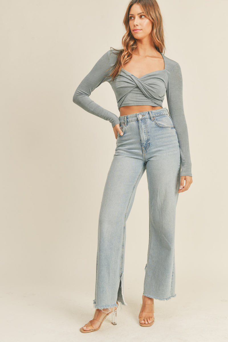 JAYLENE LONG SLEEVE CROP TOP