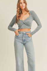 JAYLENE LONG SLEEVE CROP TOP