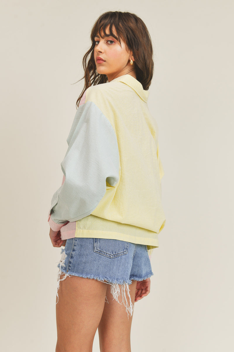 HAZEL COLOR BLOCK SHIRT