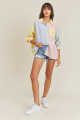 HAZEL COLOR BLOCK SHIRT