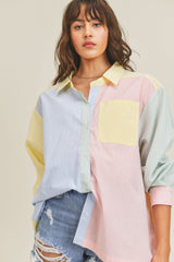 HAZEL COLOR BLOCK SHIRT