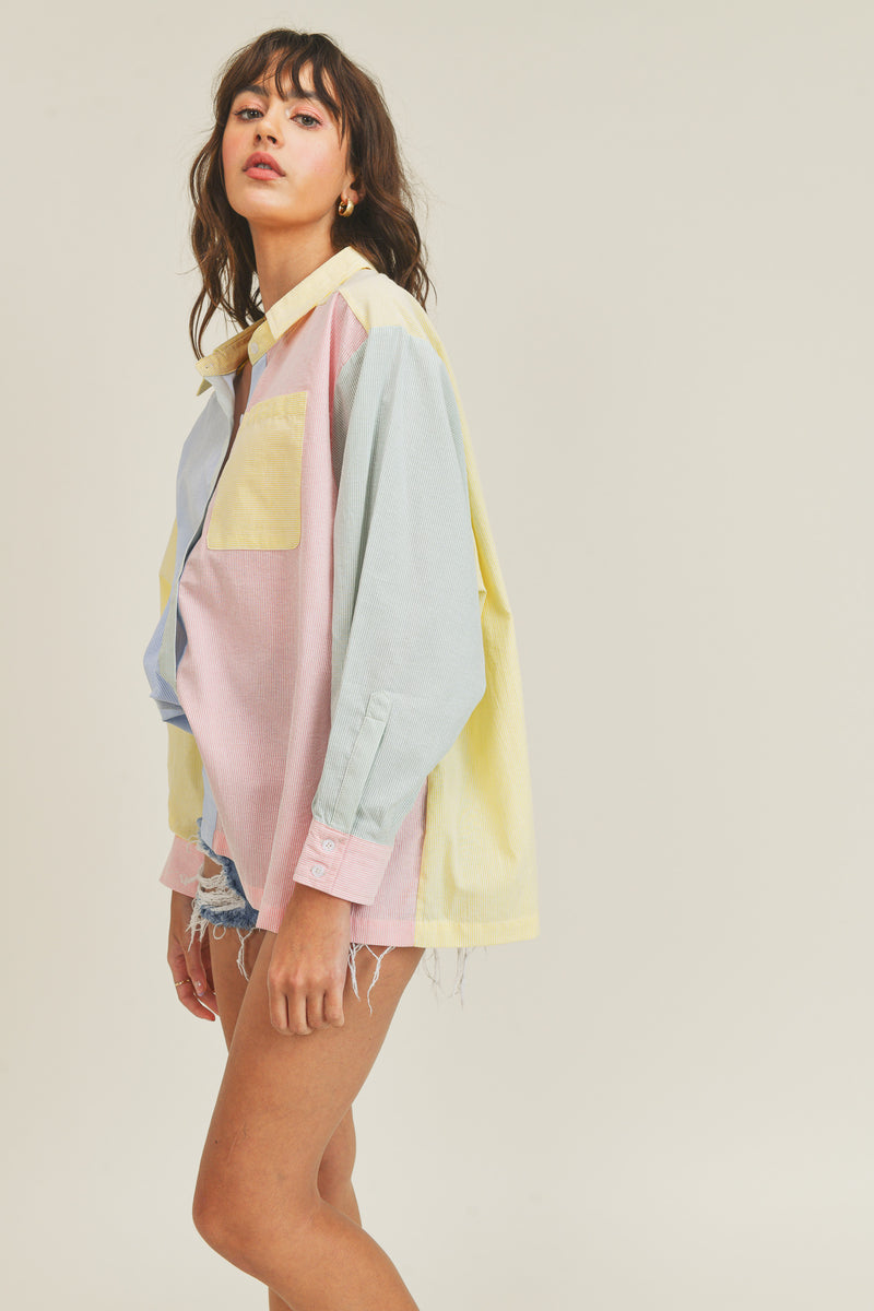 HAZEL COLOR BLOCK SHIRT